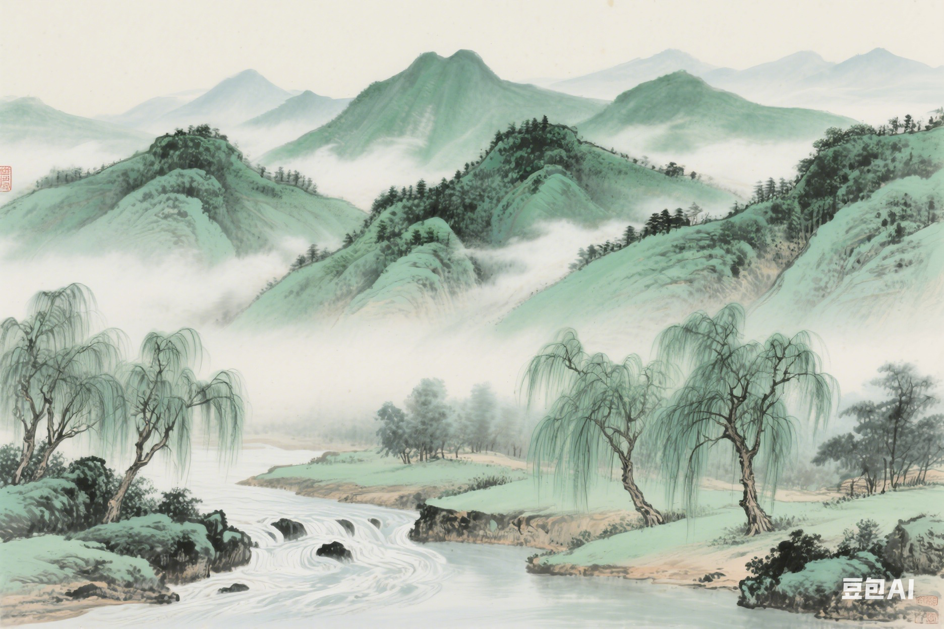 郁郁青山依旧在 潺潺流水自依然